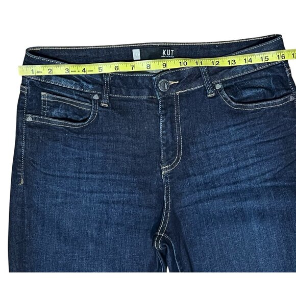 Kut From The Kloth Diana Kurvy Skinny Mid Rise Stretch Blue Jeans Women Size 12 - Picture 6 of 16